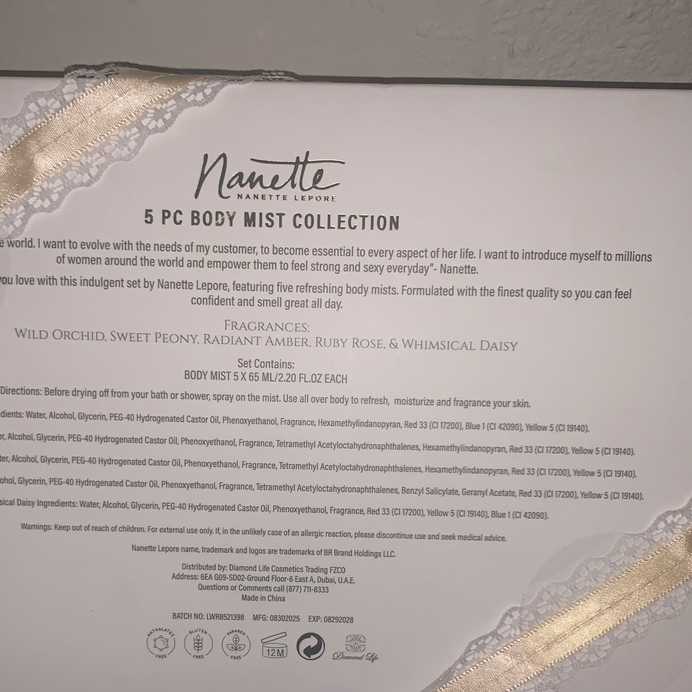 Nanette Lepore Women's Body Mist Collection with Gold and Cream Accents - Picture 5 of 7